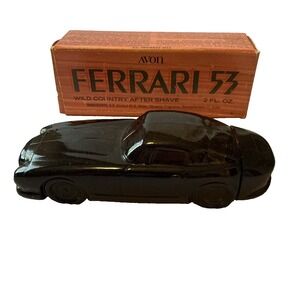 Vintage Avon Ferrari 53 Wild Country After Shave Decanter Bottle W/Orig Box Full